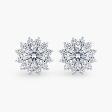 Morning Flower Moissanite Earrings