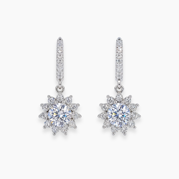 Starburst Moissanite Earrings