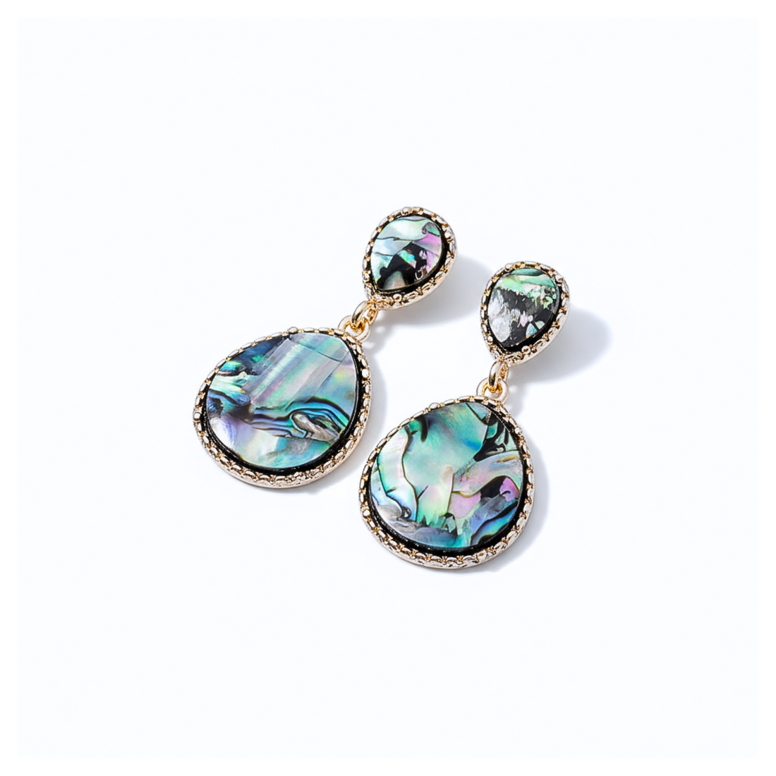 Black Shell Drop Earrings