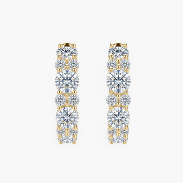 Classic Moissanite Hoop Earrings
