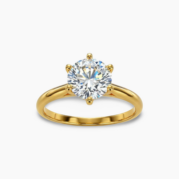 Moissanite Engagement Ring 18k Gold