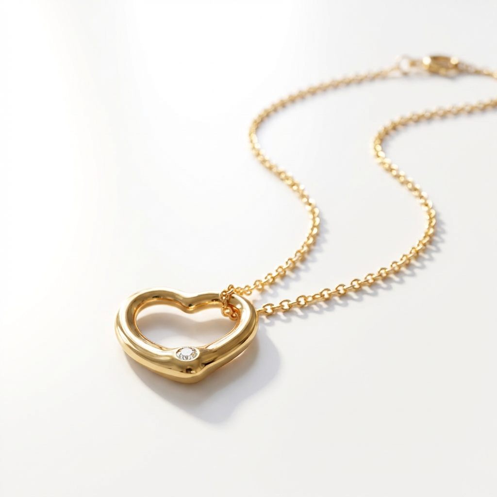 The Love Heart Necklace 14k gold