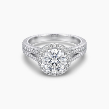 Riviera Halo Ring - 2 Carat