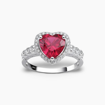 Love Heart Ruby Ring