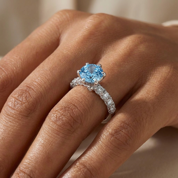 The Evermore Sky Solitaire Ring