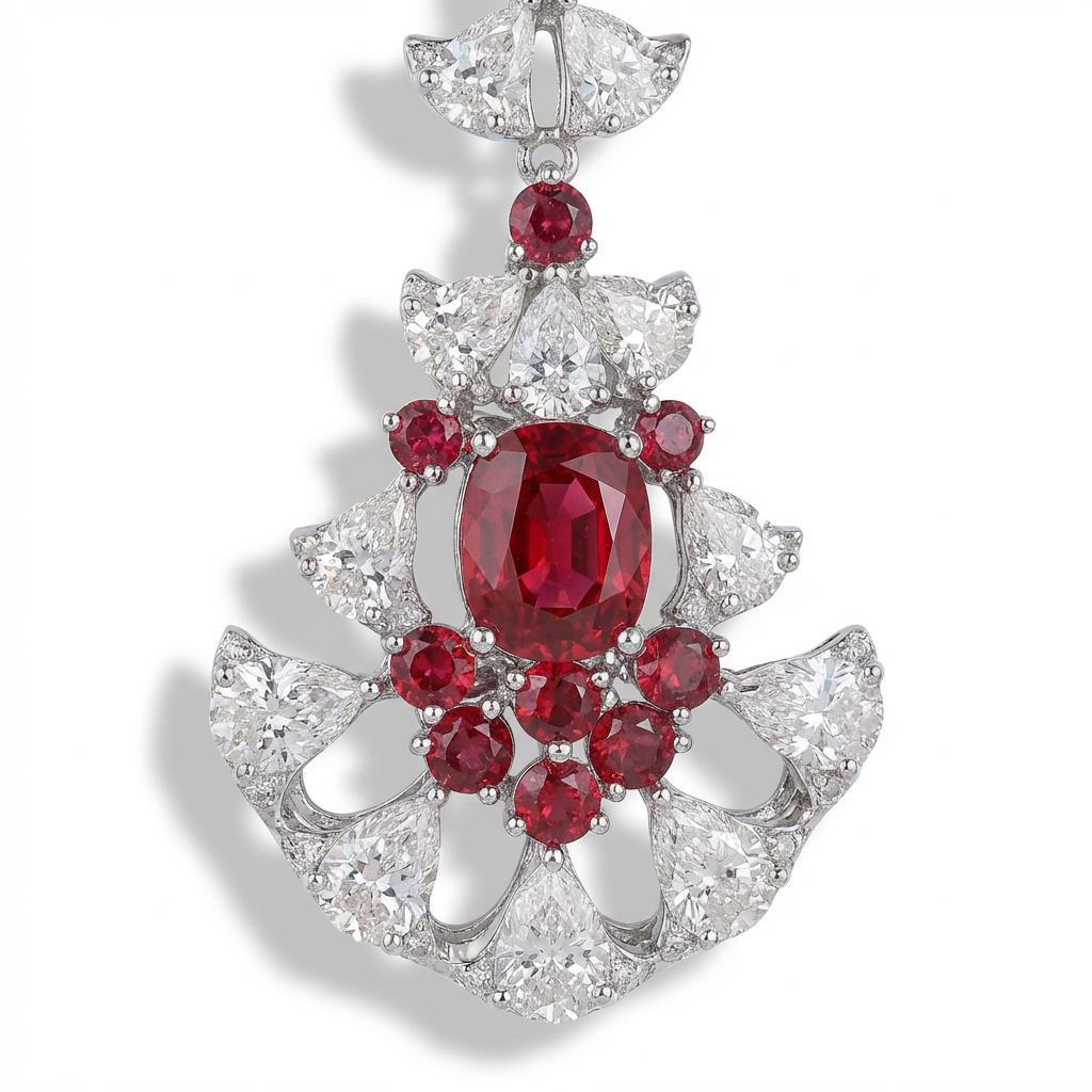 Ruby Cascade Earrings