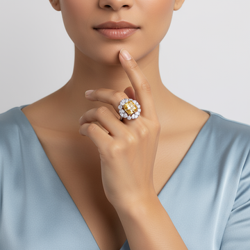 The Soleil Flower Cocktail Ring