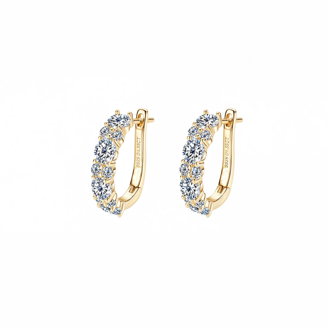 Classic Moissanite hoop earrings