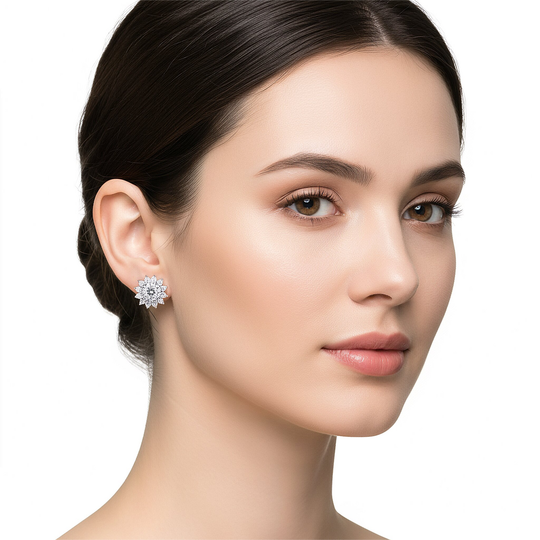 Morning Flower Moissanite Earrings