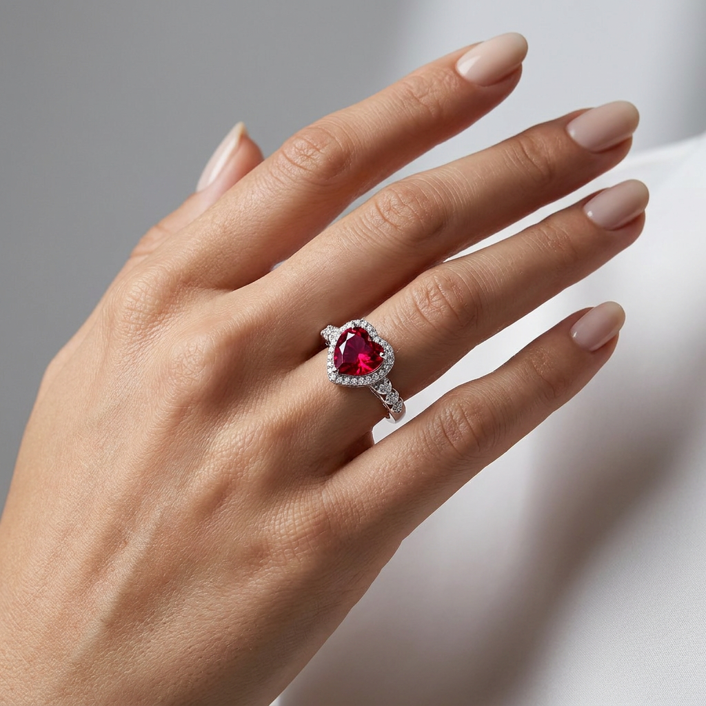 Love Heart Ruby Ring