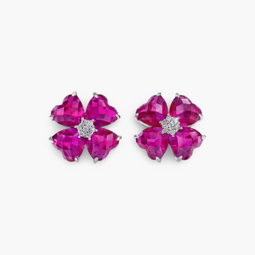 Raspberry Bloom Earrings