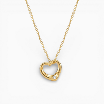 The Love Heart Necklace 14k gold